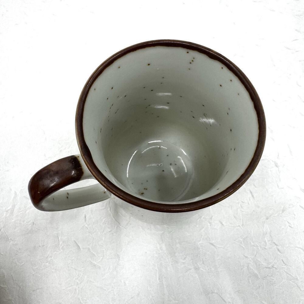 Japan Vintage Speckled Stoneware Purple Floral Coffee Cup Mug - Picture 4 of 7